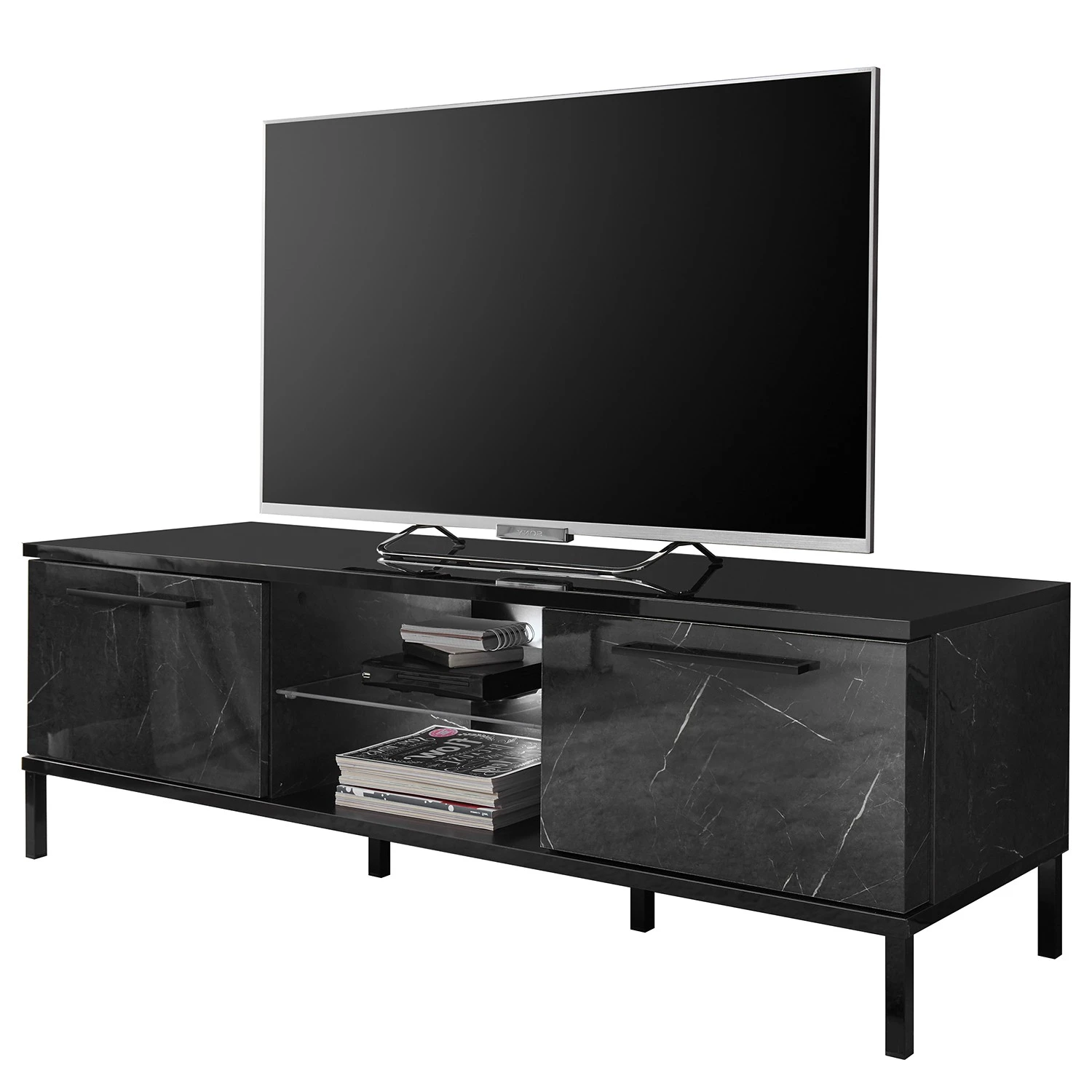 LC Spa TV-Lowboard Mango - Marmor Schwarz Dekor 1 LC Spa TV-Lowboard Mango - Marmor Schwarz Dekor