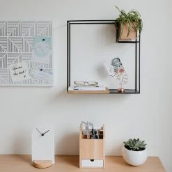 Umbra Wandregal Cubist I - Metall / Buche massiv - Schwarz / Buche -Wohnzimmermöbel boutique en ligne 1000235476 201214 15131400280 MOOD DETAILS P000000001000235476 mood