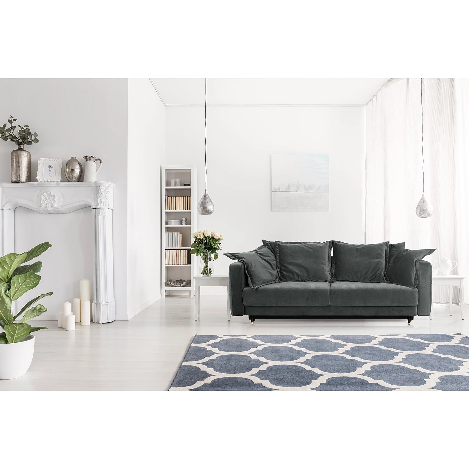 Jack & Alice Big Sofa Cape Vincent - Samt - Samt Vaia: Dunkelgrau 3 Jack & Alice Big Sofa Cape Vincent - Samt - Samt Vaia: Dunkelgrau – Bild 3