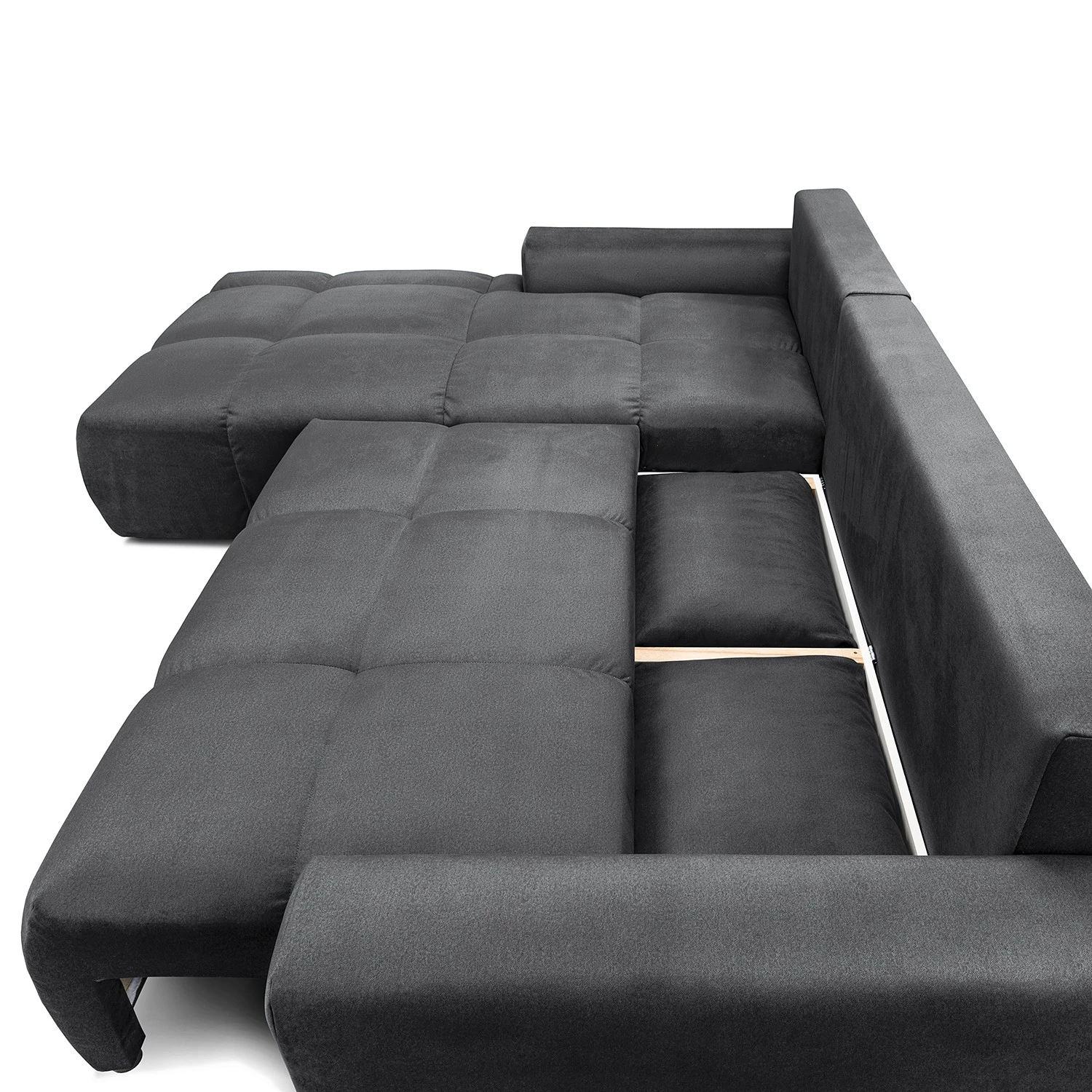 Jack & Alice Ecksofa Saint Veep - Samt - Samt Onoli: Dunkelgrau - Longchair davorstehend links 5 Jack & Alice Ecksofa Saint Veep - Samt - Samt Onoli: Dunkelgrau - Longchair davorstehend links – Bild 5