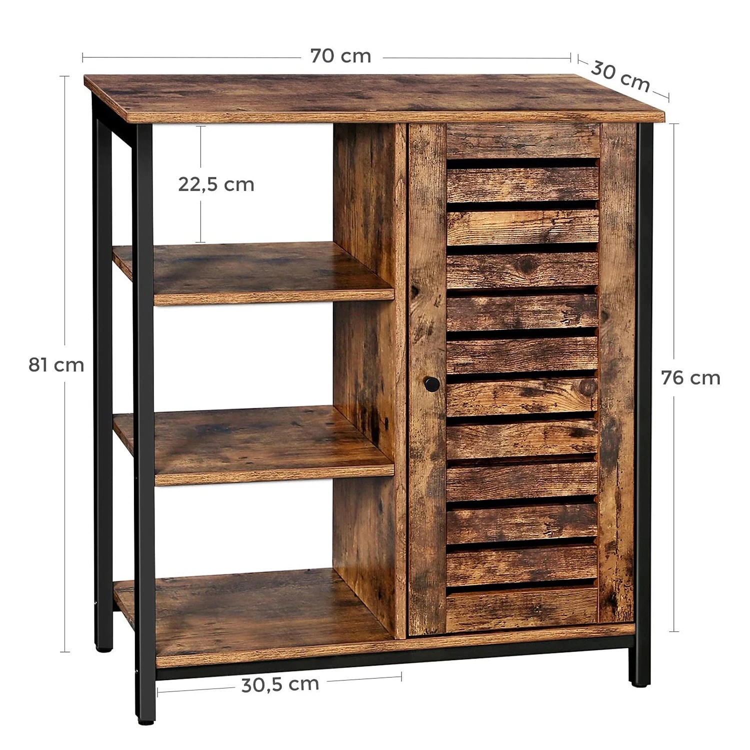 Red Living Kommode Condover V - Braun / Schwarz 5 Red Living Kommode Condover V - Braun / Schwarz – Bild 5