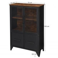 Red Living Kommode Thenon II - Schwarz / Braun 15 Red Living Kommode Thenon II - Schwarz / Braun -Wohnzimmermöbel boutique en ligne 1000235692 201210 06231800192 SKETCH DETAILS P000000001000235692 sketch