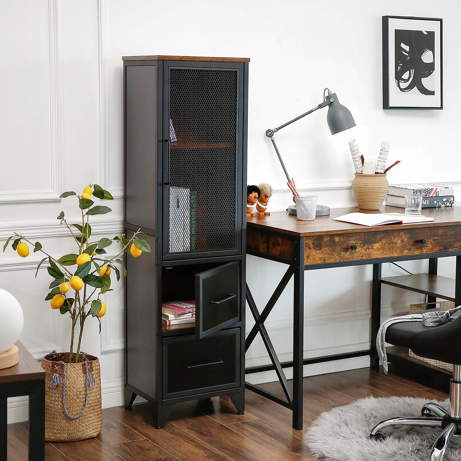 Red Living Regal Thenon - Schwarz / Braun 2 Red Living Regal Thenon - Schwarz / Braun – Bild 2