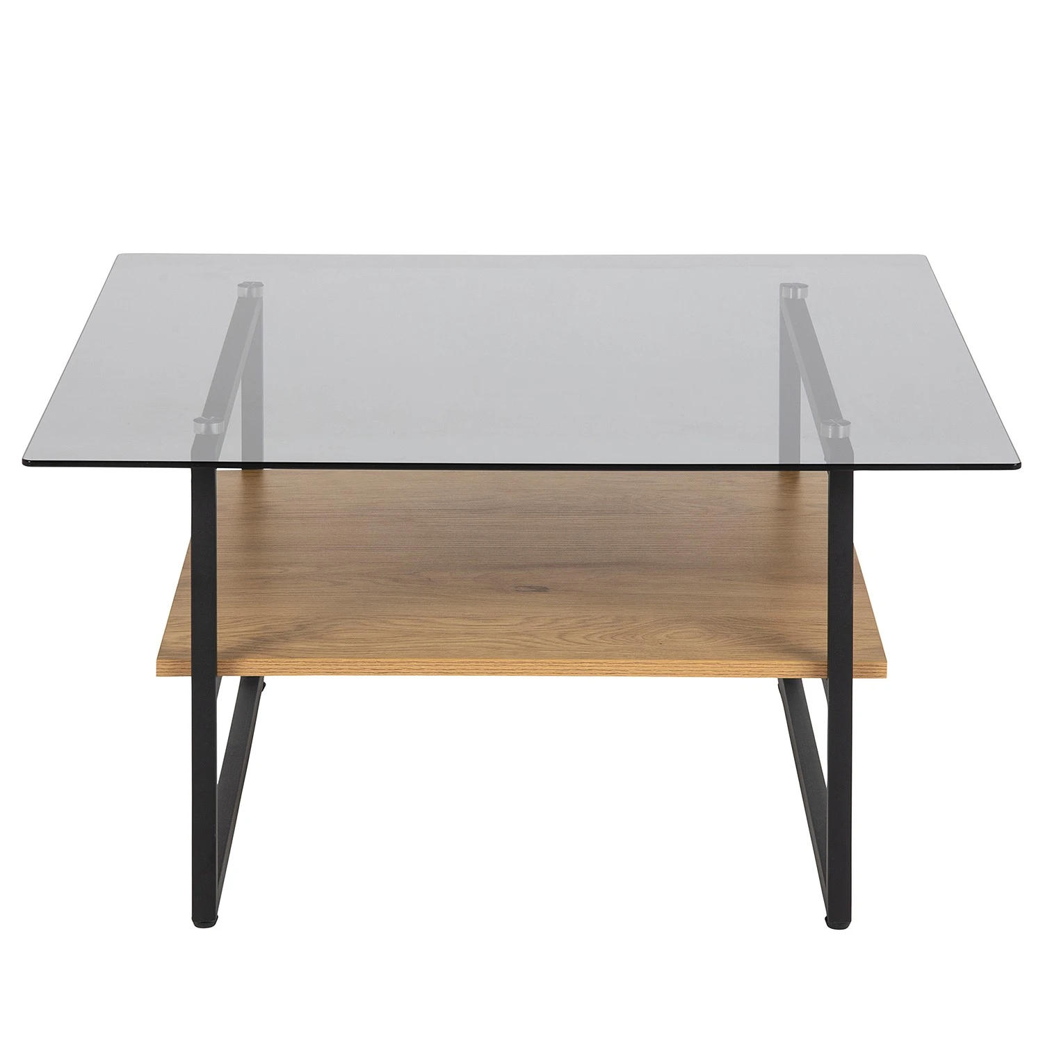 Red Living Couchtisch Planfoy - Glas / Metall - Wildeiche Dekor / Schwarz 2 Red Living Couchtisch Planfoy - Glas / Metall - Wildeiche Dekor / Schwarz – Bild 2