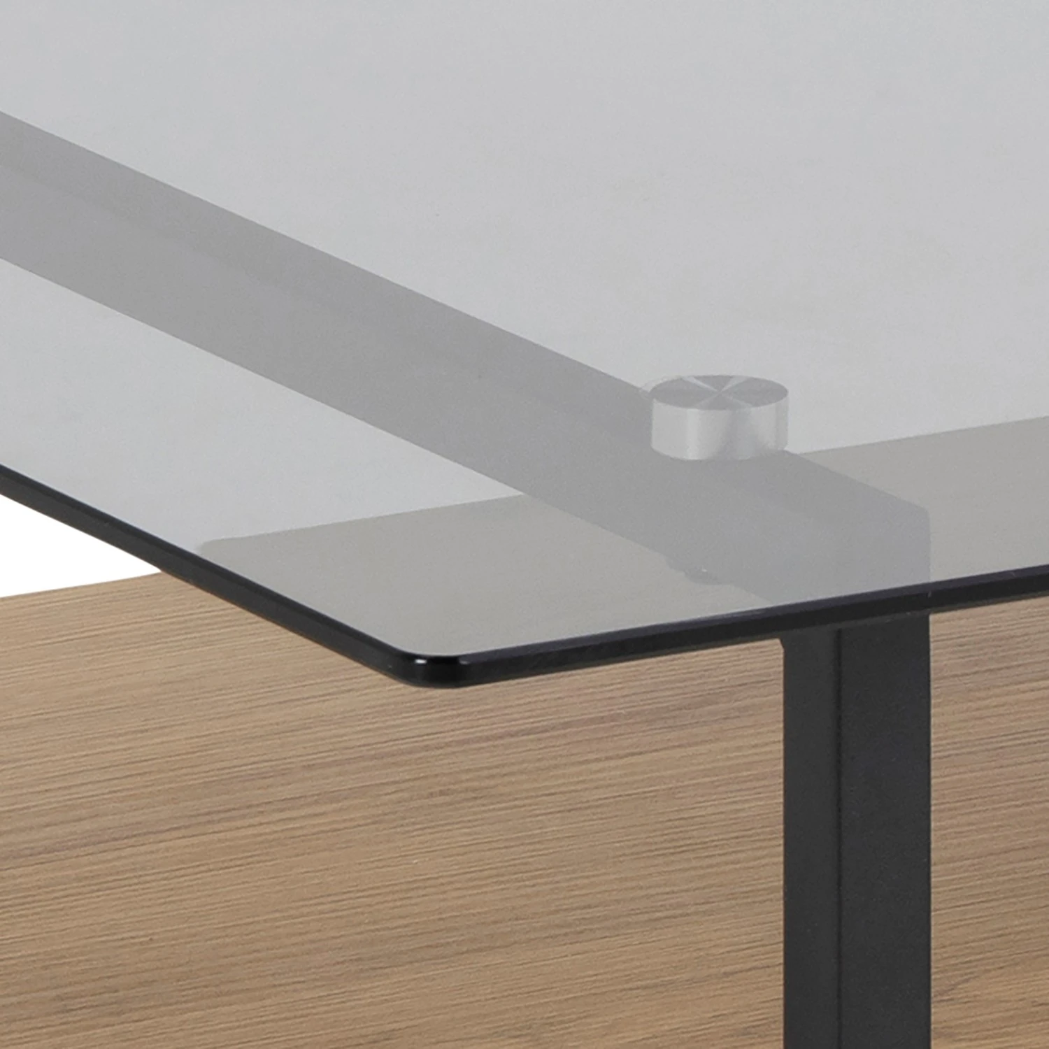 Red Living Couchtisch Planfoy - Glas / Metall - Wildeiche Dekor / Schwarz 3 Red Living Couchtisch Planfoy - Glas / Metall - Wildeiche Dekor / Schwarz – Bild 3