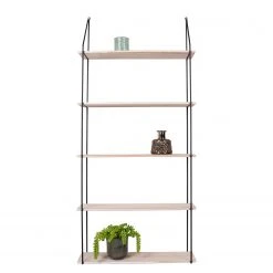 Norrwood Wandregal Carmaux - Paulownia massiv / Metall - Paulownia / Schwarz -Wohnzimmermöbel boutique en ligne 1000235941 201223 12280300063 DETAILS P000000001000235941