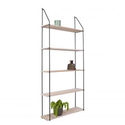 Norrwood Wandregal Carmaux - Paulownia massiv / Metall - Paulownia / Schwarz -Wohnzimmermöbel boutique en ligne 1000235941 201223 12280300064 DETAILS P000000001000235941