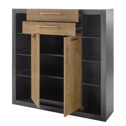 Red Living Highboard Talence - Kastanie Dekor / Grau -Wohnzimmermöbel boutique en ligne 1000236847 201218 06035400030 DETAILS P000000001000236847