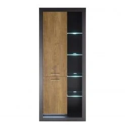 Red Living Schrank Talence - Kastanie Dekor / Grau - Türanschlag links -Wohnzimmermöbel boutique en ligne 1000236862 201218 06054800080 DETAILS P000000001000236862