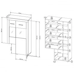 Loftscape Wohnwand Vierzon (4-teilig) - Eiche Sonoma Dekor 30 Loftscape Wohnwand Vierzon (4-teilig) - Eiche Sonoma Dekor -Wohnzimmermöbel boutique en ligne 1000237339 201230 13143200047 SKETCH DETAILS P000000001000237339 sketch