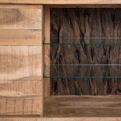 Ars Natura Sideboard Roody - Inkl. Beleuchtung - Akazie massiv / Metall - Akazie / Schwarz -Wohnzimmermöbel boutique en ligne 1000238181 220420 055 DETAILS P000000001000238181