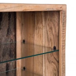 Ars Natura Sideboard Roody - Inkl. Beleuchtung - Akazie massiv / Metall - Akazie / Schwarz -Wohnzimmermöbel boutique en ligne 1000238181 220420 065 DETAILS P000000001000238181