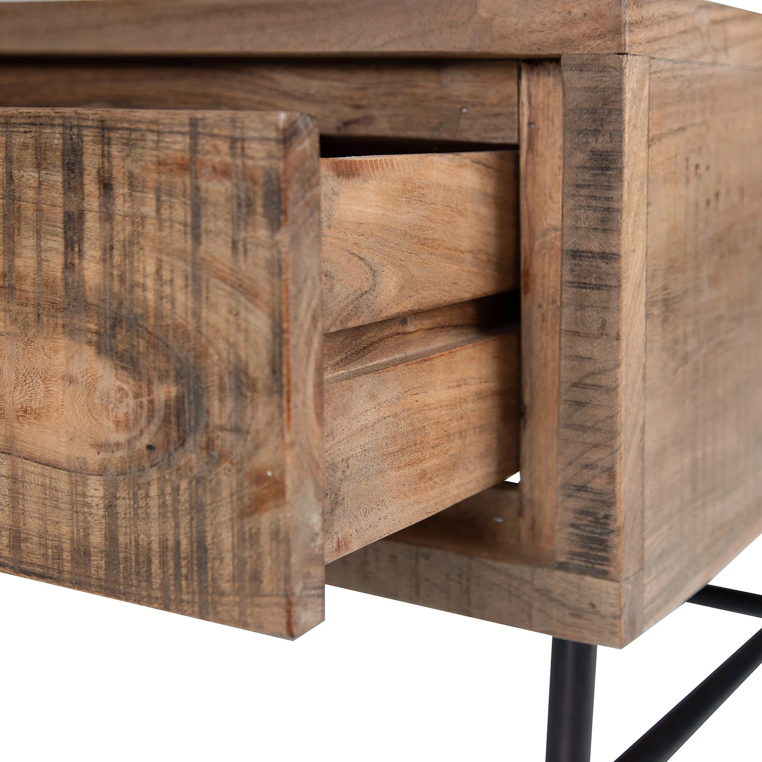 Ars Natura Couchtisch Roody II - Akazie massiv / Metall - Akazie / Schwarz 11 Ars Natura Couchtisch Roody II - Akazie massiv / Metall - Akazie / Schwarz – Bild 11