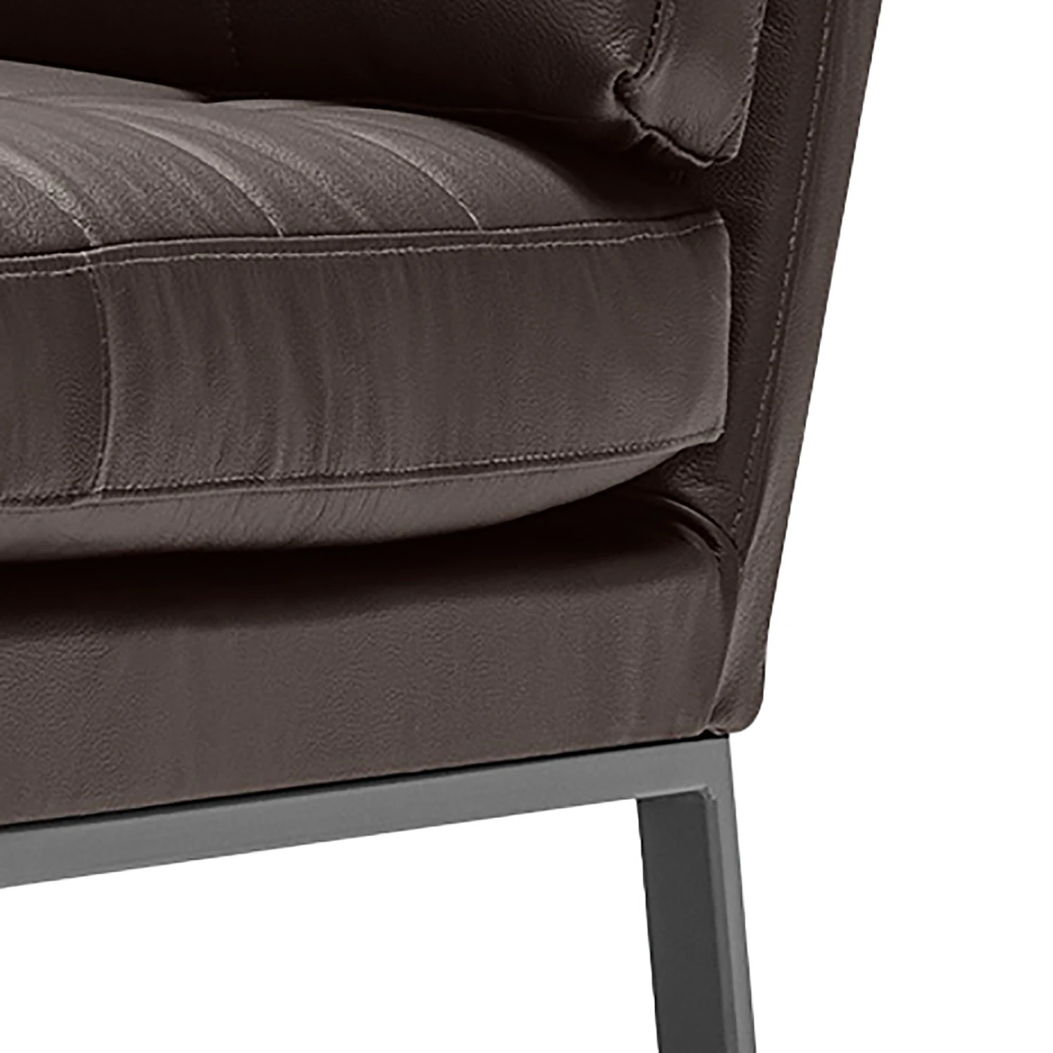 Studio Copenhagen Sessel Chilli - Echtleder Seija: Dunkelbraun - Grau 4 Studio Copenhagen Sessel Chilli - Echtleder Seija: Dunkelbraun - Grau – Bild 4