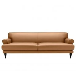 Studio Copenhagen Sofa Ginger (3-Sitzer) - Echtleder Seija: Hellbraun - Schwarz