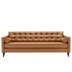 Studio Copenhagen Sofa Powder (3-Sitzer) - Echtleder Seija: Hellbraun - Schwarz