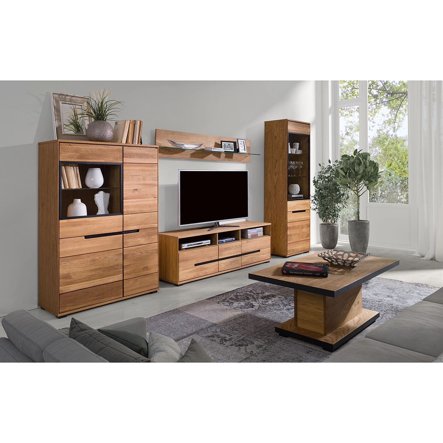 Naturoo Highboard Loray I - Eiche teilmassiv 2 Naturoo Highboard Loray I - Eiche teilmassiv – Bild 2