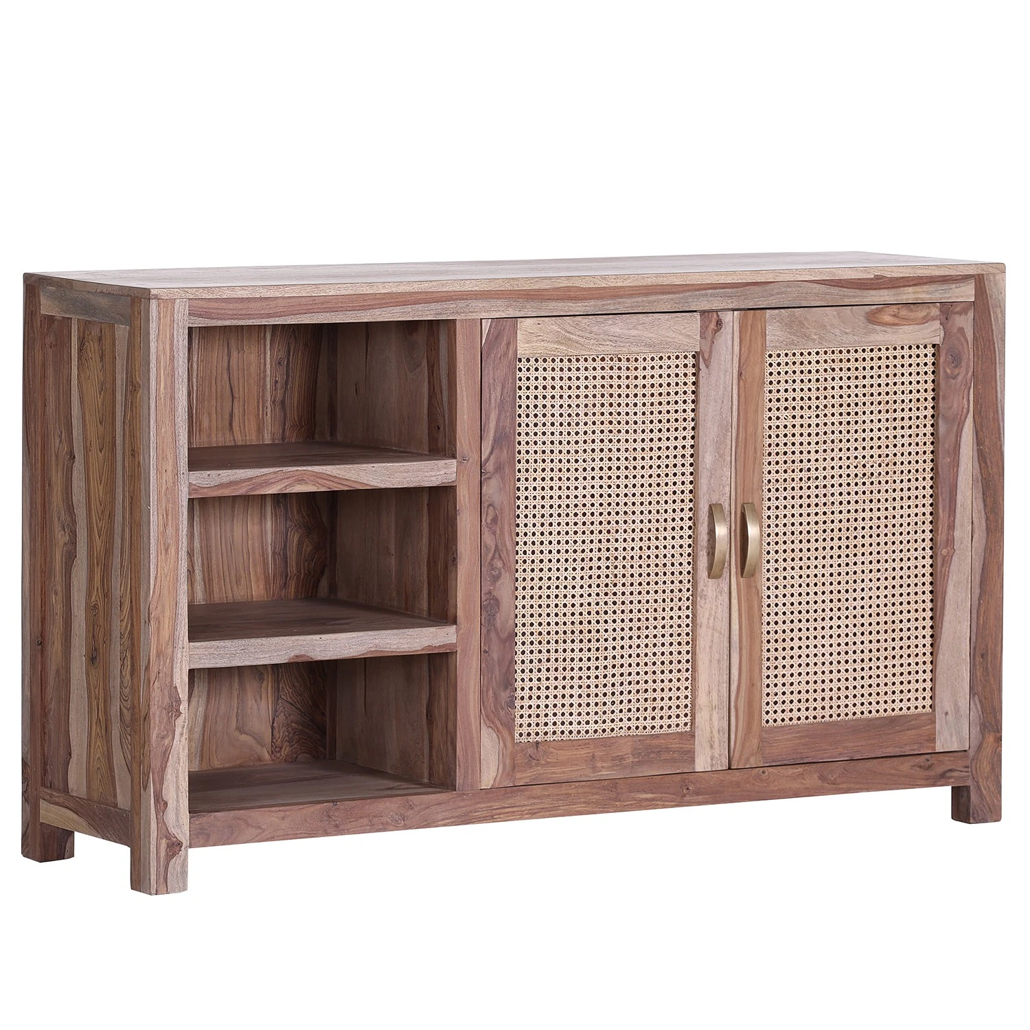 Naturoo Sideboard Rodern II - Sheesham massiv / Wiener Geflecht 1 Naturoo Sideboard Rodern II - Sheesham massiv / Wiener Geflecht