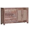 Naturoo Sideboard Rodern I - Sheesham massiv / Wiener Geflecht