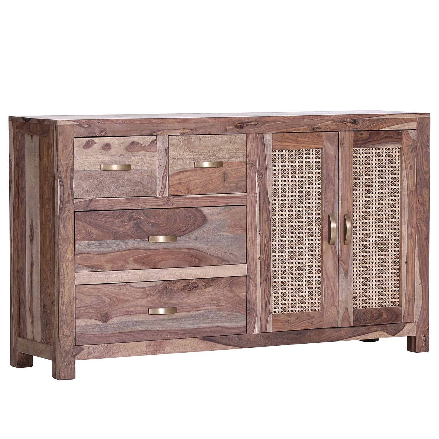 Naturoo Sideboard Rodern I - Sheesham massiv / Wiener Geflecht 1 Naturoo Sideboard Rodern I - Sheesham massiv / Wiener Geflecht