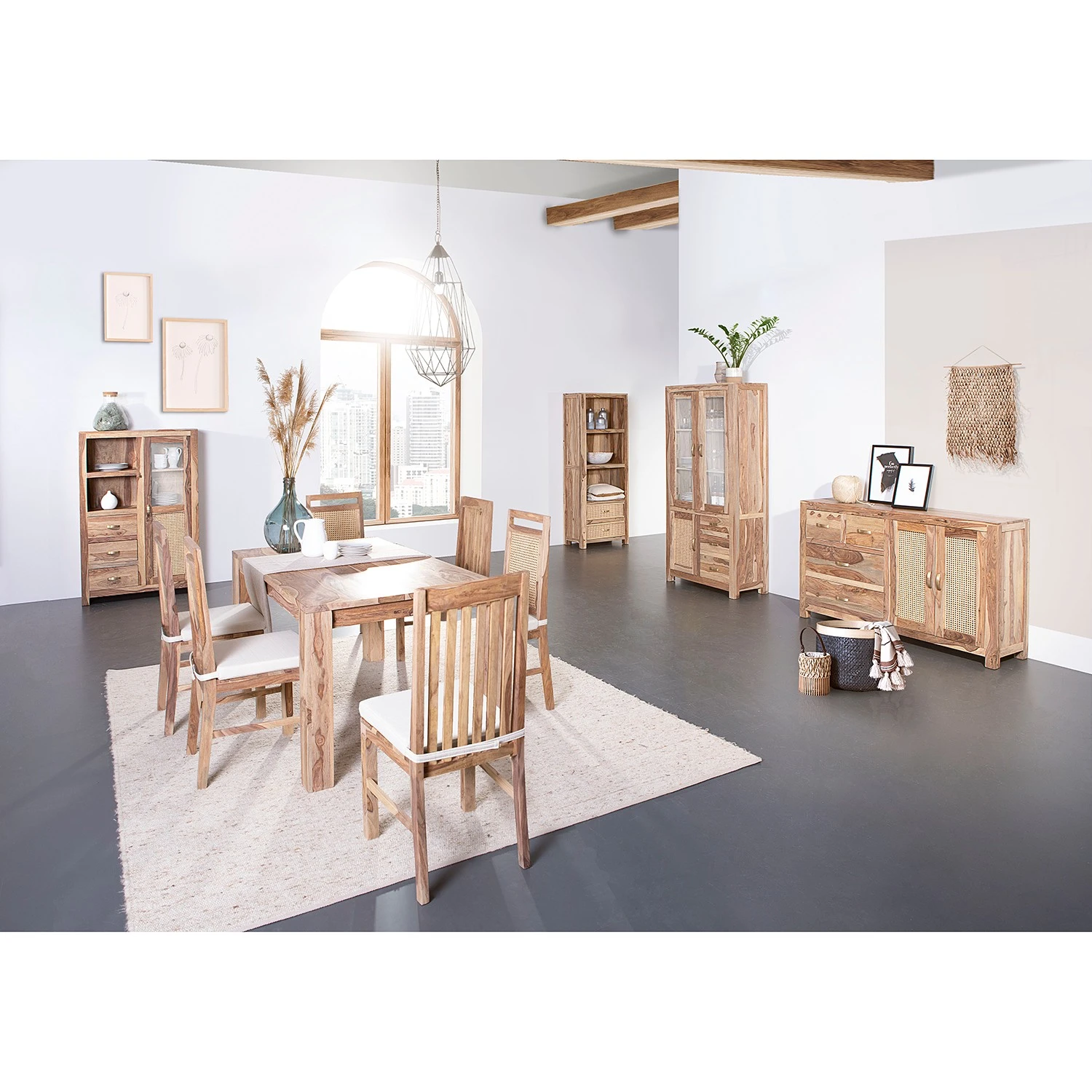 Naturoo Sideboard Rodern I - Sheesham massiv / Wiener Geflecht 3 Naturoo Sideboard Rodern I - Sheesham massiv / Wiener Geflecht – Bild 3