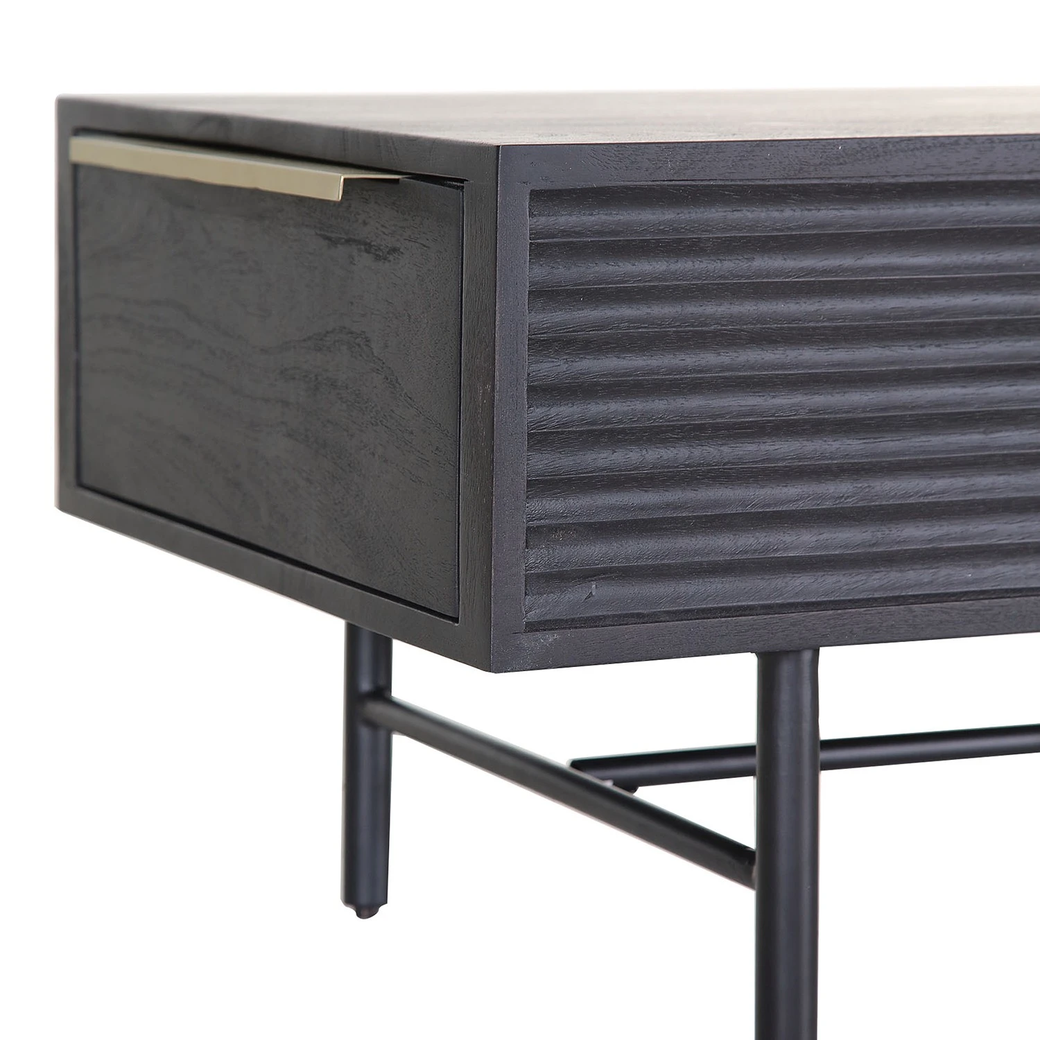 Red Living Couchtisch Soyons I - Akazie massiv / Metall - Schwarz / Gold 3 Red Living Couchtisch Soyons I - Akazie massiv / Metall - Schwarz / Gold – Bild 3