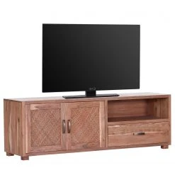 Naturoo TV-Lowboard Valenton I - Akazie massiv / Rattan