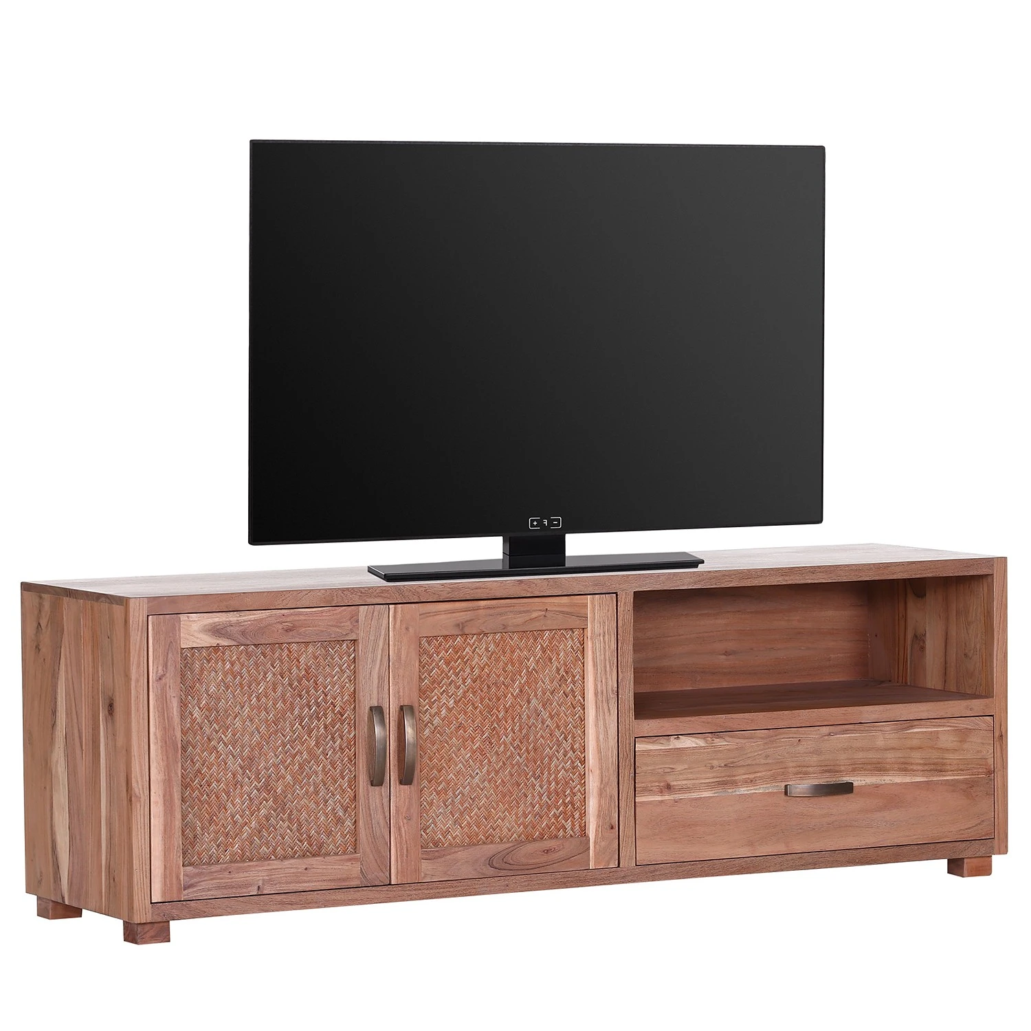 Naturoo TV-Lowboard Valenton I - Akazie massiv / Rattan 1 Naturoo TV-Lowboard Valenton I - Akazie massiv / Rattan