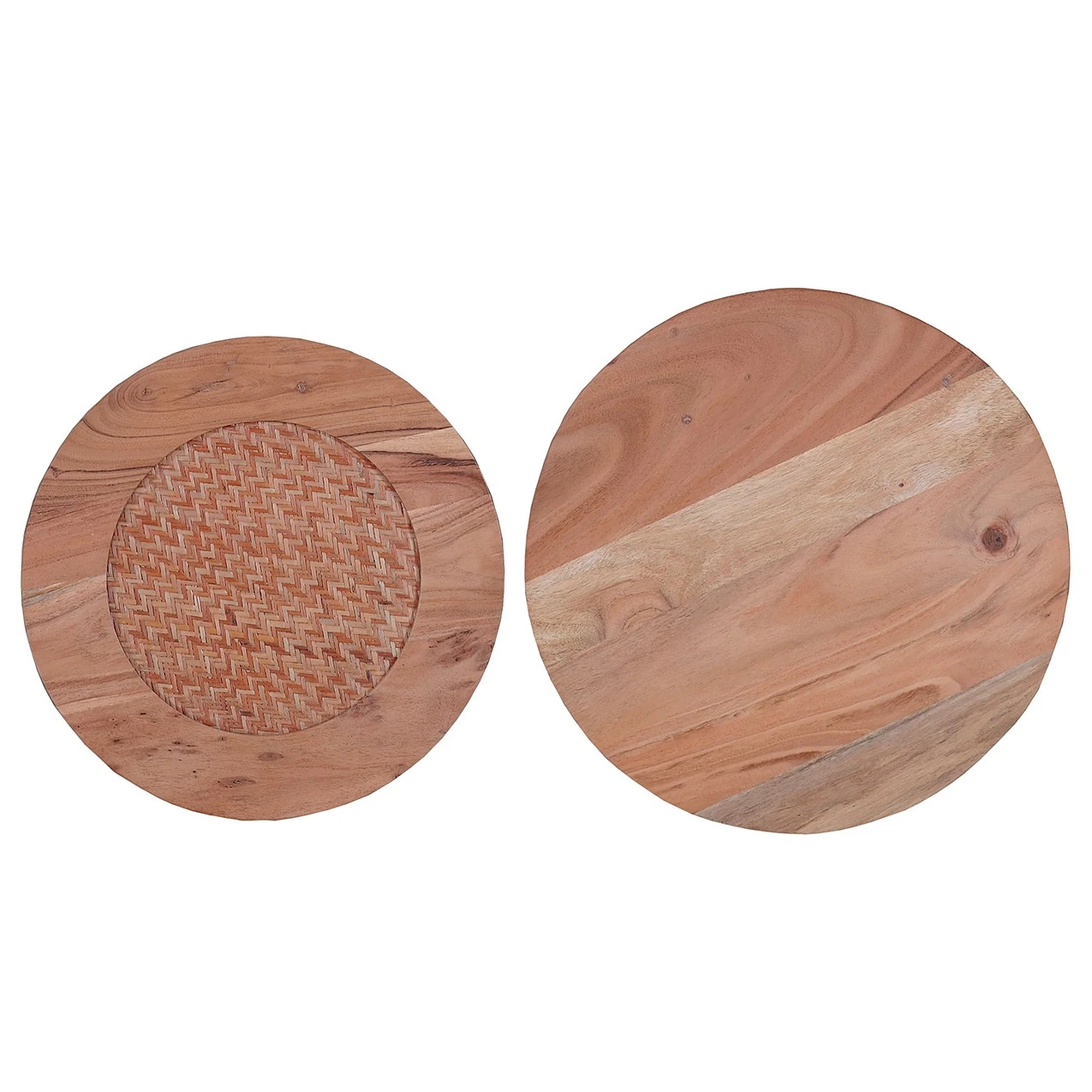 Naturoo Beistelltisch Valenton (2er-Set) - Akazie massiv / Rattan 3 Naturoo Beistelltisch Valenton (2er-Set) - Akazie massiv / Rattan – Bild 3