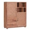 Naturoo Highboard Valenton - Akazie massiv / Rattan