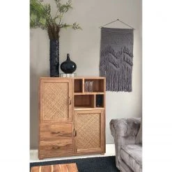 Naturoo Highboard Valenton - Akazie massiv / Rattan 8 Naturoo Highboard Valenton - Akazie massiv / Rattan -Wohnzimmermöbel boutique en ligne 1000239504 210108 13374000069 MOOD DETAILS P000000001000239504 mood