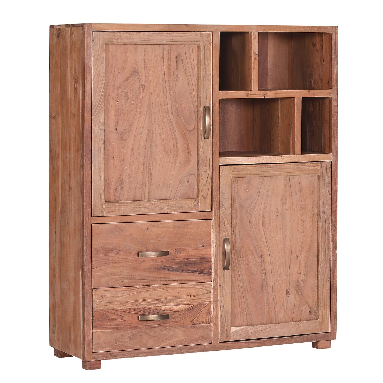 Naturoo Highboard Valenton - Akazie massiv / Rattan 5 Naturoo Highboard Valenton - Akazie massiv / Rattan – Bild 5