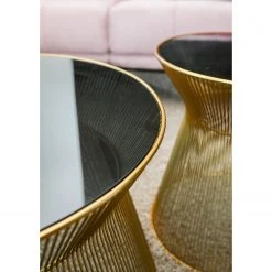 Red Living Beistelltisch Payzac IV - Glas / Metall - Grau / Gold -Wohnzimmermöbel boutique en ligne 1000239510 210108 13384400100 DETAILS P000000001000239510