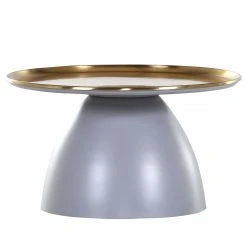 Red Living Couchtisch Payzac II - Metall - Gold / Grau