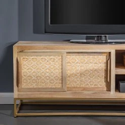 Naturoo TV-Lowboard Rumilly - Rattangeflecht / Mango massiv 13 Naturoo TV-Lowboard Rumilly - Rattangeflecht / Mango massiv -Wohnzimmermöbel boutique en ligne 1000239524 210908 16520400004 DETAILS P000000001000239524