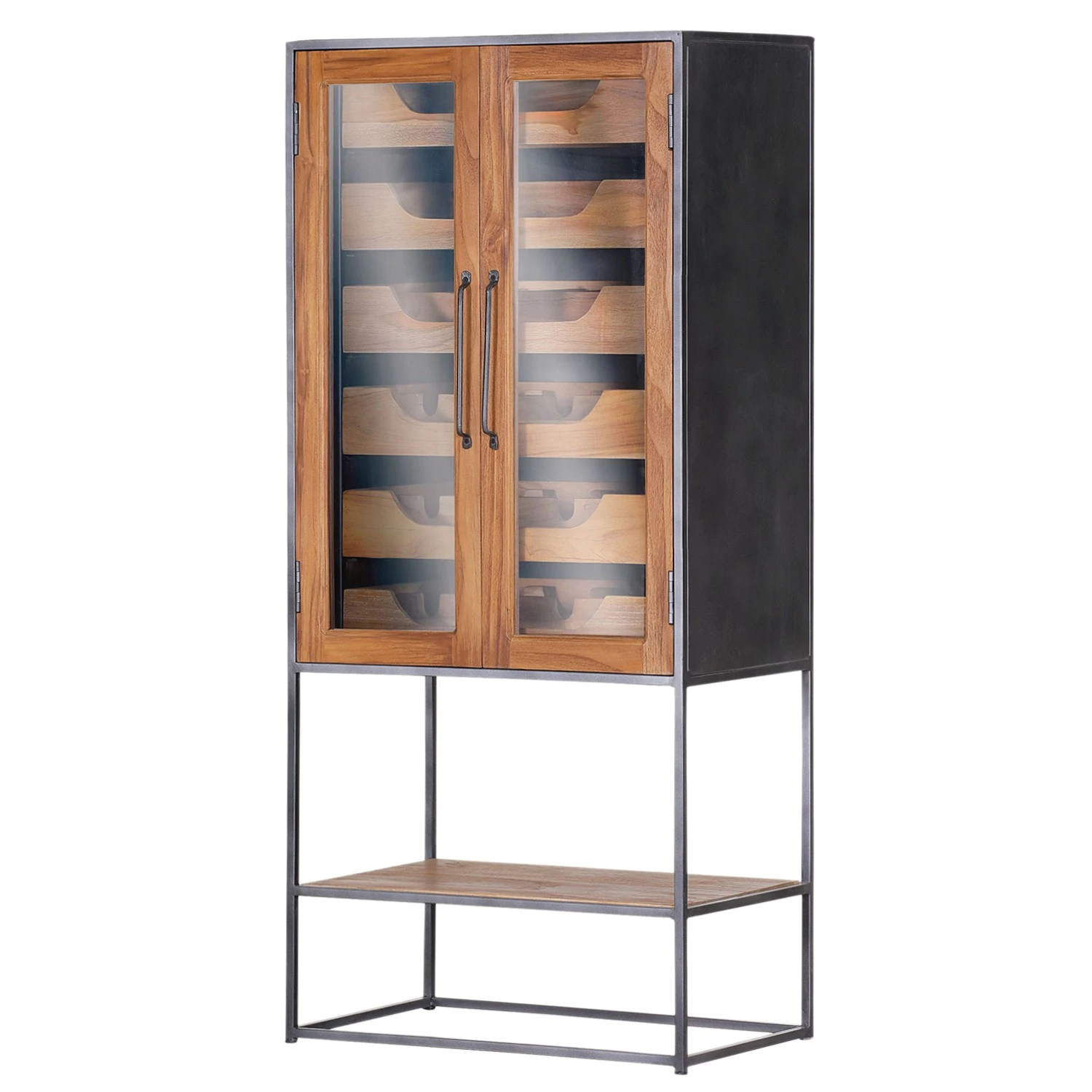 Red Living Barschrank Viessoix - Teak massiv & Akazie massiv / Eisen - Teak / Anthrazit 1 Red Living Barschrank Viessoix - Teak massiv & Akazie massiv / Eisen - Teak / Anthrazit