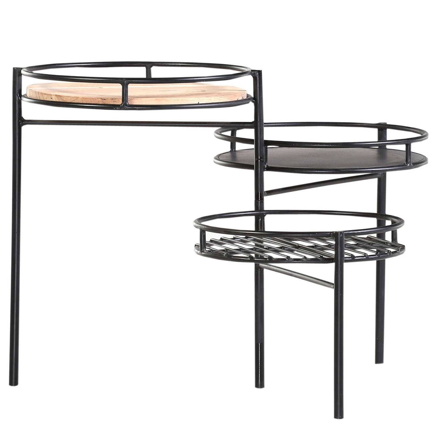 Red Living Beistelltisch Fenay III - Akazie massiv / Metall - Akazie / Schwarz 1 Red Living Beistelltisch Fenay III - Akazie massiv / Metall - Akazie / Schwarz