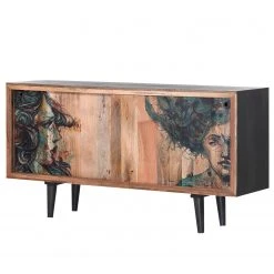 Naturoo Sideboard Valbelle - Mango massiv - Mango / Grau