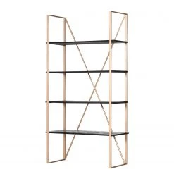 Red Living Regal Oissel - Akazie massiv / Metall - Akazie Schwarz / Gold