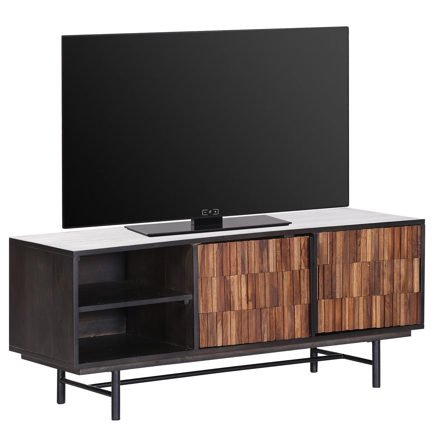 Red Living TV-Lowboard Sanvic - Sheesham / Akazie massiv - Sheesham / Anthrazit 1 Red Living TV-Lowboard Sanvic - Sheesham / Akazie massiv - Sheesham / Anthrazit
