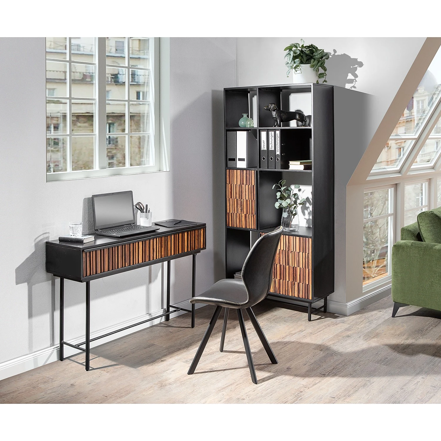 Red Living Konsolentisch Sanvic - Sheesham / Akazie massiv - Sheesham / Anthrazit 2 Red Living Konsolentisch Sanvic - Sheesham / Akazie massiv - Sheesham / Anthrazit – Bild 2