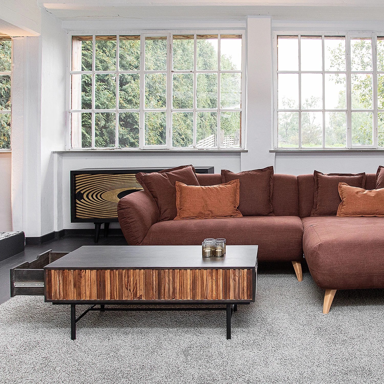 Red Living Couchtisch Sanvic - Sheesham / Akazie massiv - Sheesham / Anthrazit 4 Red Living Couchtisch Sanvic - Sheesham / Akazie massiv - Sheesham / Anthrazit – Bild 4