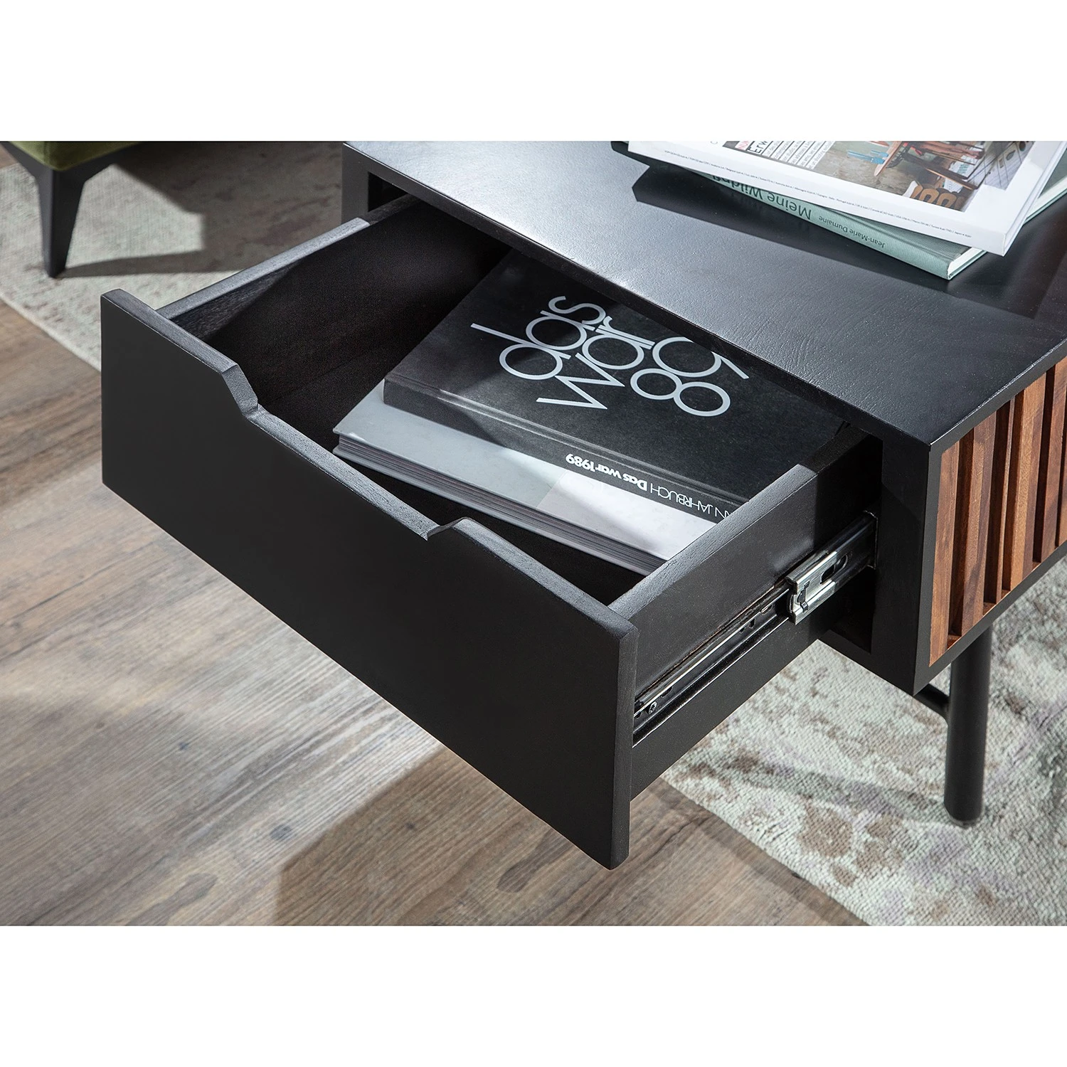 Red Living Couchtisch Sanvic - Sheesham / Akazie massiv - Sheesham / Anthrazit 7 Red Living Couchtisch Sanvic - Sheesham / Akazie massiv - Sheesham / Anthrazit – Bild 7