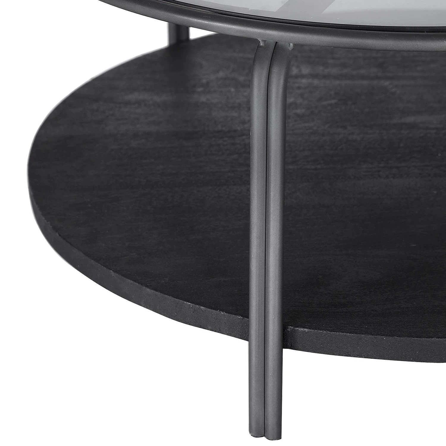 Red Living Couchtisch Bardou - Glas / Mango massiv - Schwarz / Mango Schwarz 5 Red Living Couchtisch Bardou - Glas / Mango massiv - Schwarz / Mango Schwarz – Bild 5