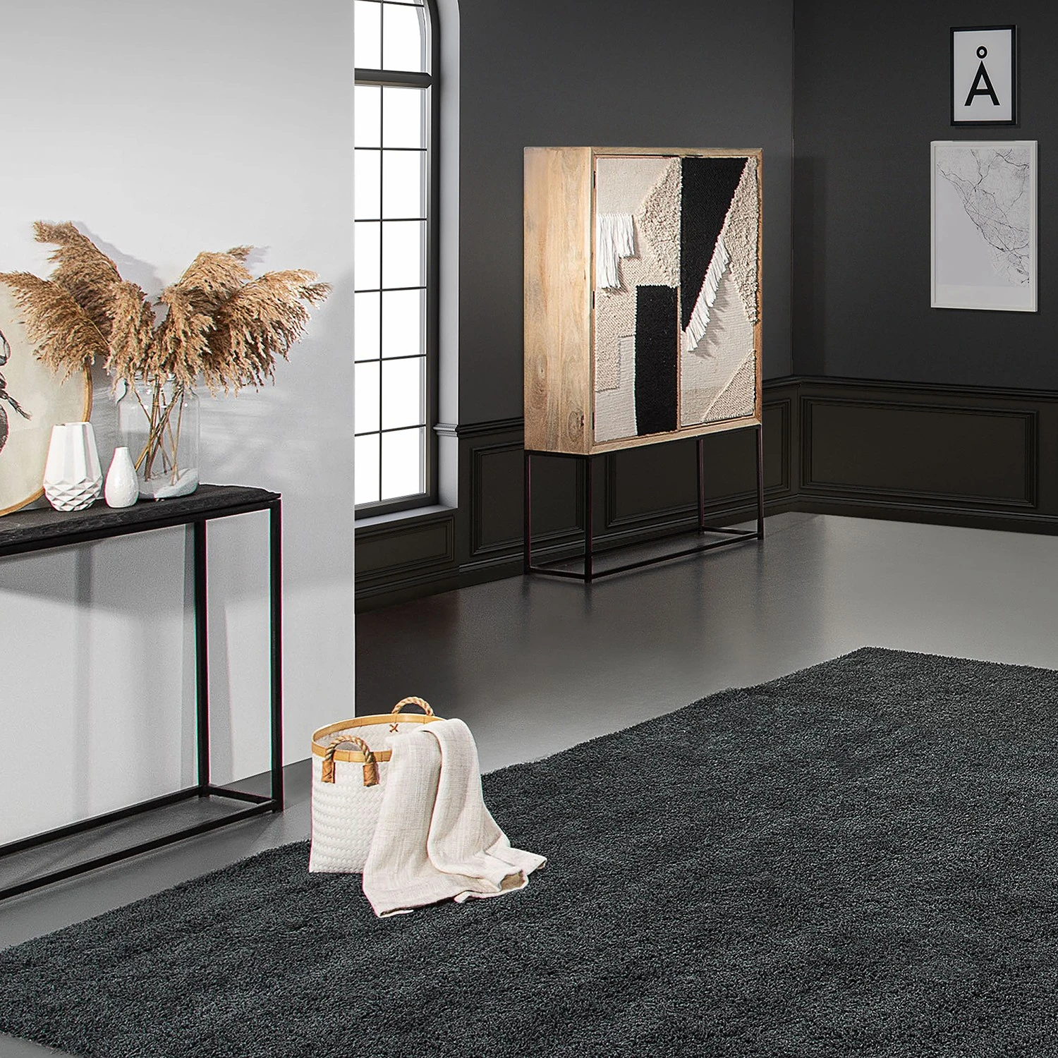 Naturoo Highboard Soyans - Mango teilmassiv / Metall - Beige / Schwarz 3 Naturoo Highboard Soyans - Mango teilmassiv / Metall - Beige / Schwarz – Bild 3