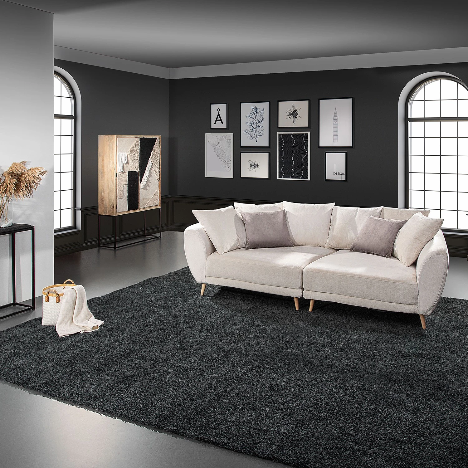 Naturoo Highboard Soyans - Mango teilmassiv / Metall - Beige / Schwarz 4 Naturoo Highboard Soyans - Mango teilmassiv / Metall - Beige / Schwarz – Bild 4