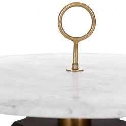 Red Living Beistelltisch Carling II - Marmor / Metall - Marmor Weiß / Schwarz -Wohnzimmermöbel boutique en ligne 1000240835 210113 13423800203 DETAILS P000000001000240835