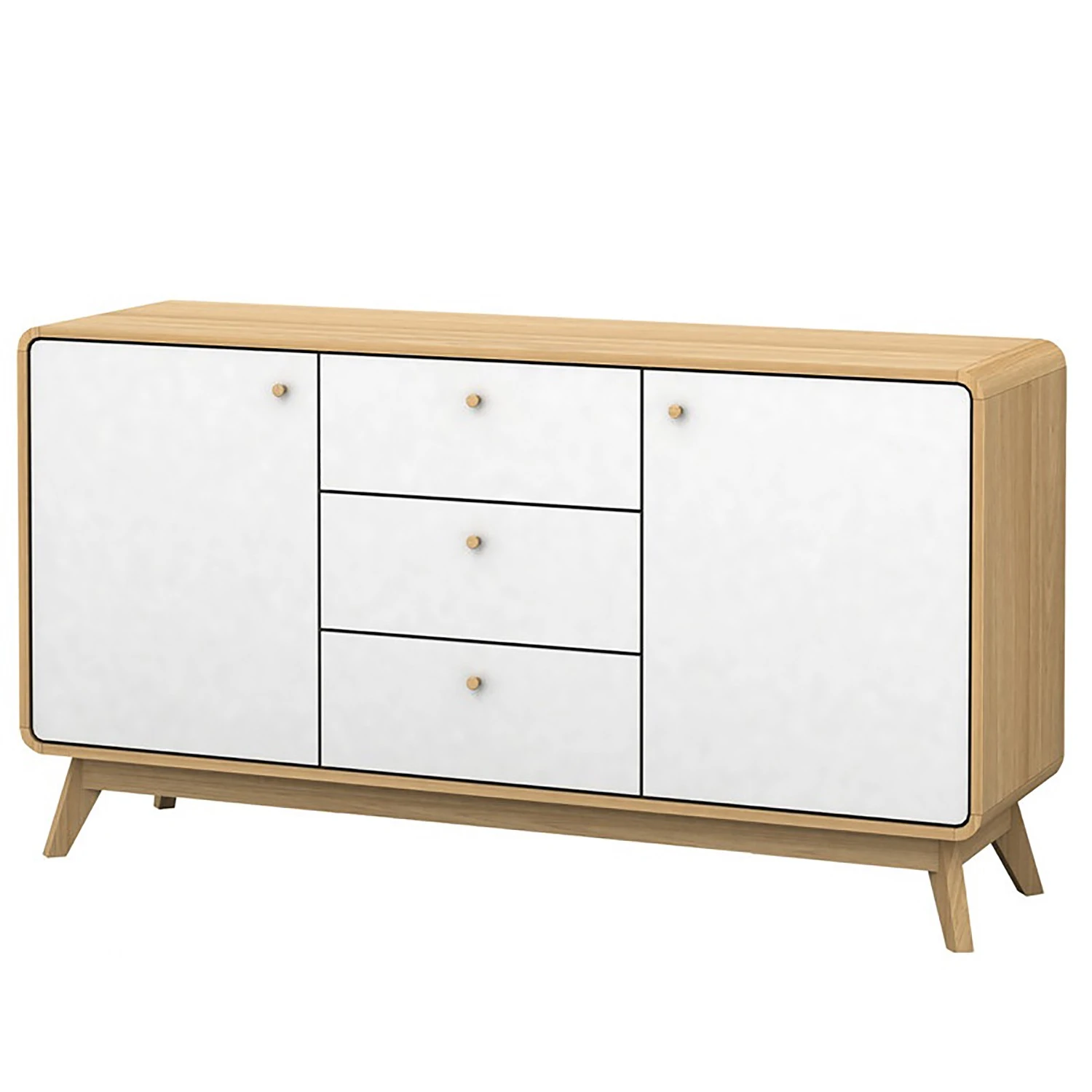 Norrwood Sideboard Chelan - Weiß / Eiche Dekor 1 Norrwood Sideboard Chelan - Weiß / Eiche Dekor