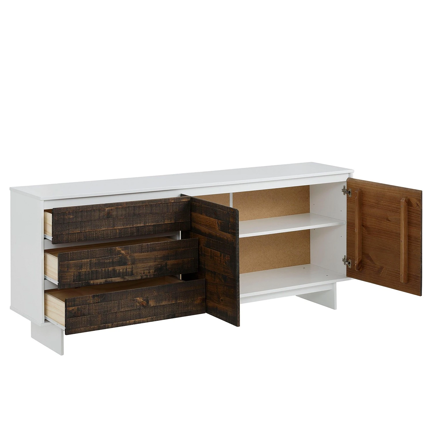 Loftscape Sideboard Marnac - Kiefer teilmassiv - Kiefer / Weiß 2 Loftscape Sideboard Marnac - Kiefer teilmassiv - Kiefer / Weiß – Bild 2