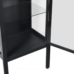 Loftscape Highboard Aregno - Glas / Metall - Schwarz - Breite: 55 cm 11 Loftscape Highboard Aregno - Glas / Metall - Schwarz - Breite: 55 cm -Wohnzimmermöbel boutique en ligne 1000241507 210113 13511700076 DETAILS P000000001000241507